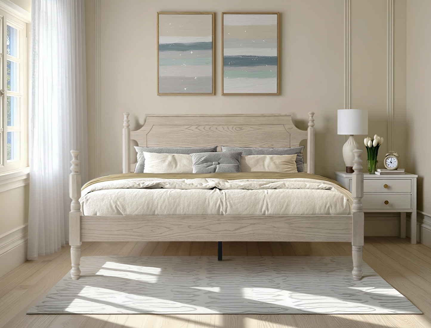 Roswell Bed - Driftwood Gray Oak