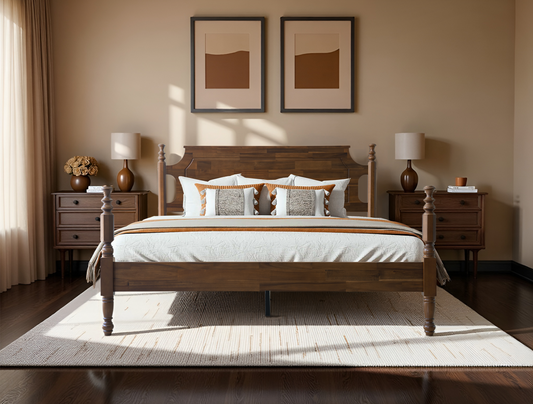 Roswell Bed - Warm Walnut